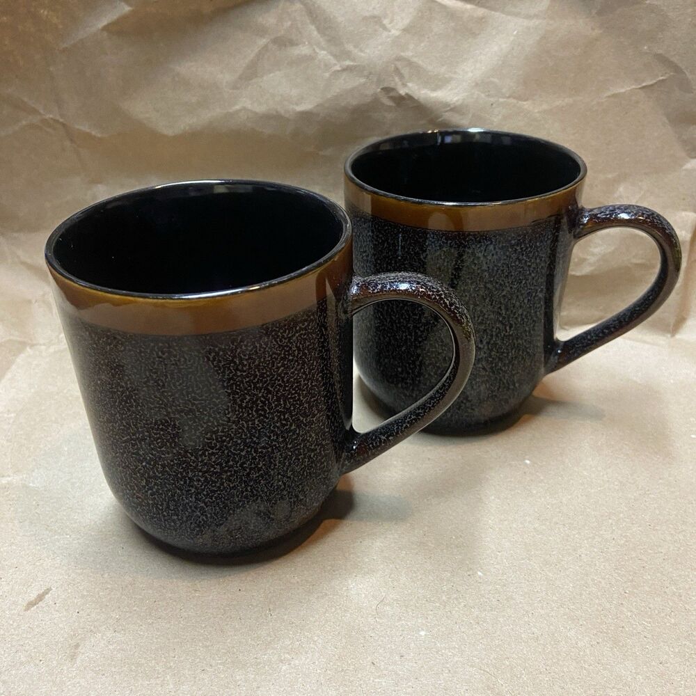 Unbranded Chovolate Brown Ceramic Coffee Mugs 12 oz  Galerie  Lot of 2